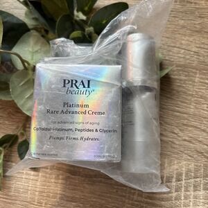 SET OF 2 Prai Beauty Platinum Rare Advanced Serum Serum Creme Sealed